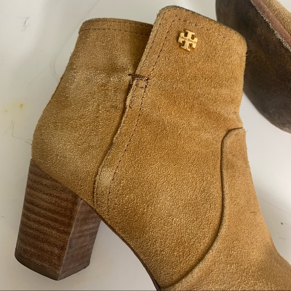 Tory Burch sabe camel suede leather booties - Picture 4 of 9